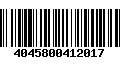 Código de Barras 4045800412017