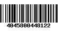 Código de Barras 4045800448122