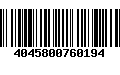 Código de Barras 4045800760194