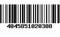 Código de Barras 4045851020308