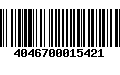 Código de Barras 4046700015421