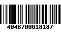 Código de Barras 4046700018187