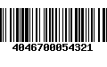 Código de Barras 4046700054321