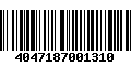 Código de Barras 4047187001310