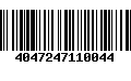 Código de Barras 4047247110044