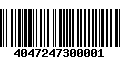 Código de Barras 4047247300001