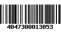 Código de Barras 4047300013053