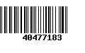 Código de Barras 40477183