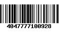 Código de Barras 4047777100928