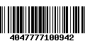 Código de Barras 4047777100942