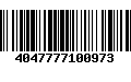 Código de Barras 4047777100973