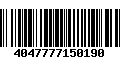 Código de Barras 4047777150190