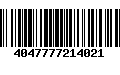 Código de Barras 4047777214021