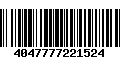 Código de Barras 4047777221524