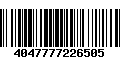 Código de Barras 4047777226505