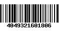 Código de Barras 4049321601806