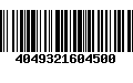 Código de Barras 4049321604500