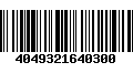 Código de Barras 4049321640300