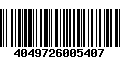 Código de Barras 4049726005407