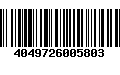 Código de Barras 4049726005803