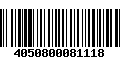 Código de Barras 4050800081118