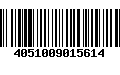 Código de Barras 4051009015614