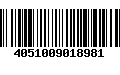 Código de Barras 4051009018981