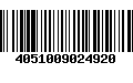 Código de Barras 4051009024920