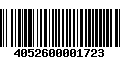 Código de Barras 4052600001723