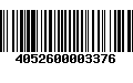 Código de Barras 4052600003376