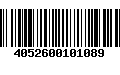 Código de Barras 4052600101089