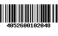 Código de Barras 4052600102048