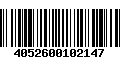 Código de Barras 4052600102147