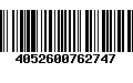 Código de Barras 4052600762747