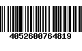 Código de Barras 4052600764819