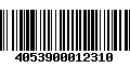 Código de Barras 4053900012310