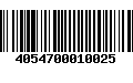 Código de Barras 4054700010025