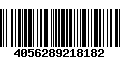 Código de Barras 4056289218182