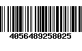 Código de Barras 4056489258025