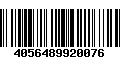 Código de Barras 4056489920076