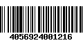 Código de Barras 4056924001216