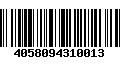 Código de Barras 4058094310013