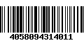 Código de Barras 4058094314011