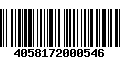 Código de Barras 4058172000546