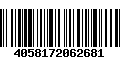 Código de Barras 4058172062681