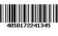 Código de Barras 4058172241345