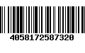 Código de Barras 4058172587320