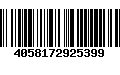 Código de Barras 4058172925399