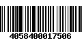 Código de Barras 4058400017506