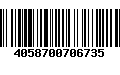 Código de Barras 4058700706735